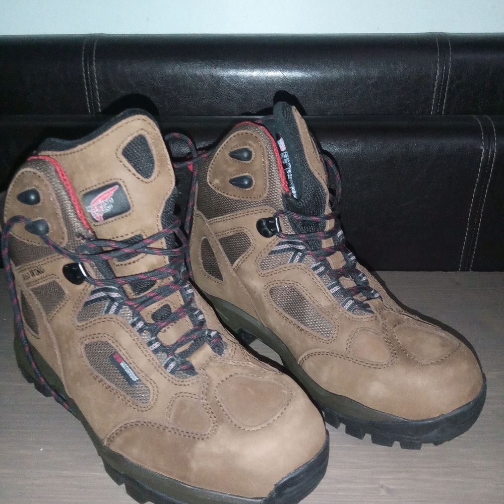 Red Wing 6674 Brown Truhiker Waterproof Work Safety Boots Mens Shoes Sz 8.5 NEW